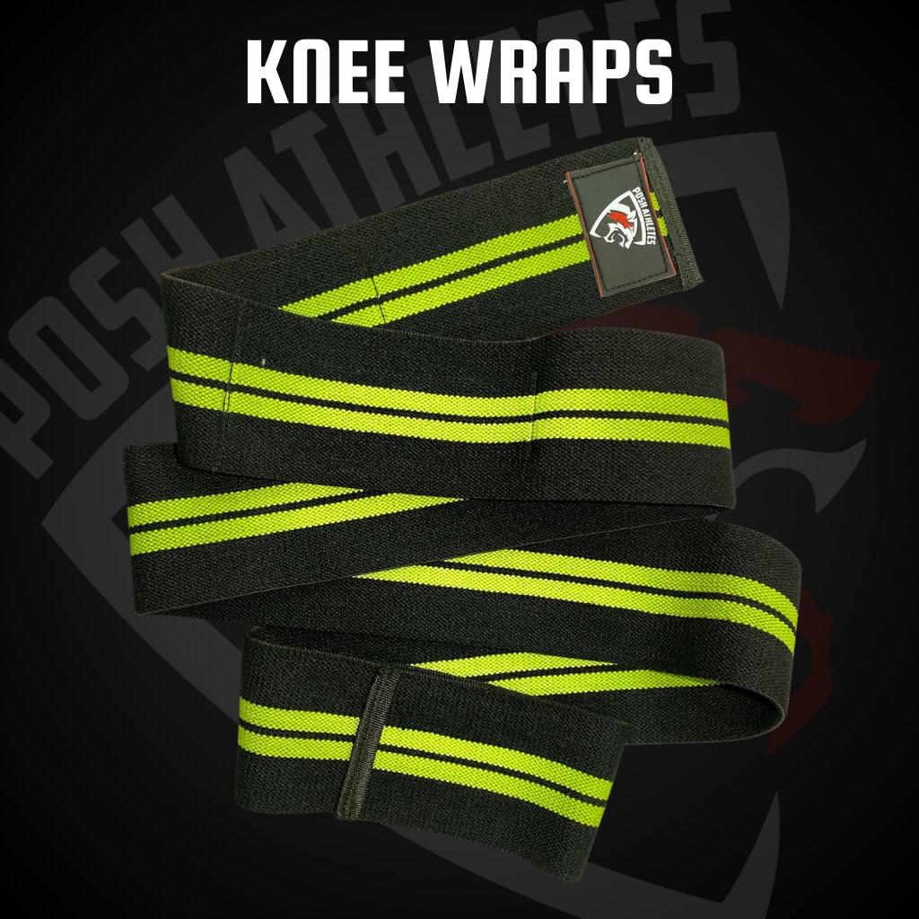 POSHGEARS Knee Wraps for Weightlifting – Heavy-Duty Compression