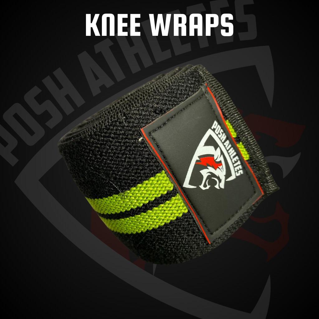 POSHGEARS Knee Wraps for Weightlifting – Heavy-Duty Compression
