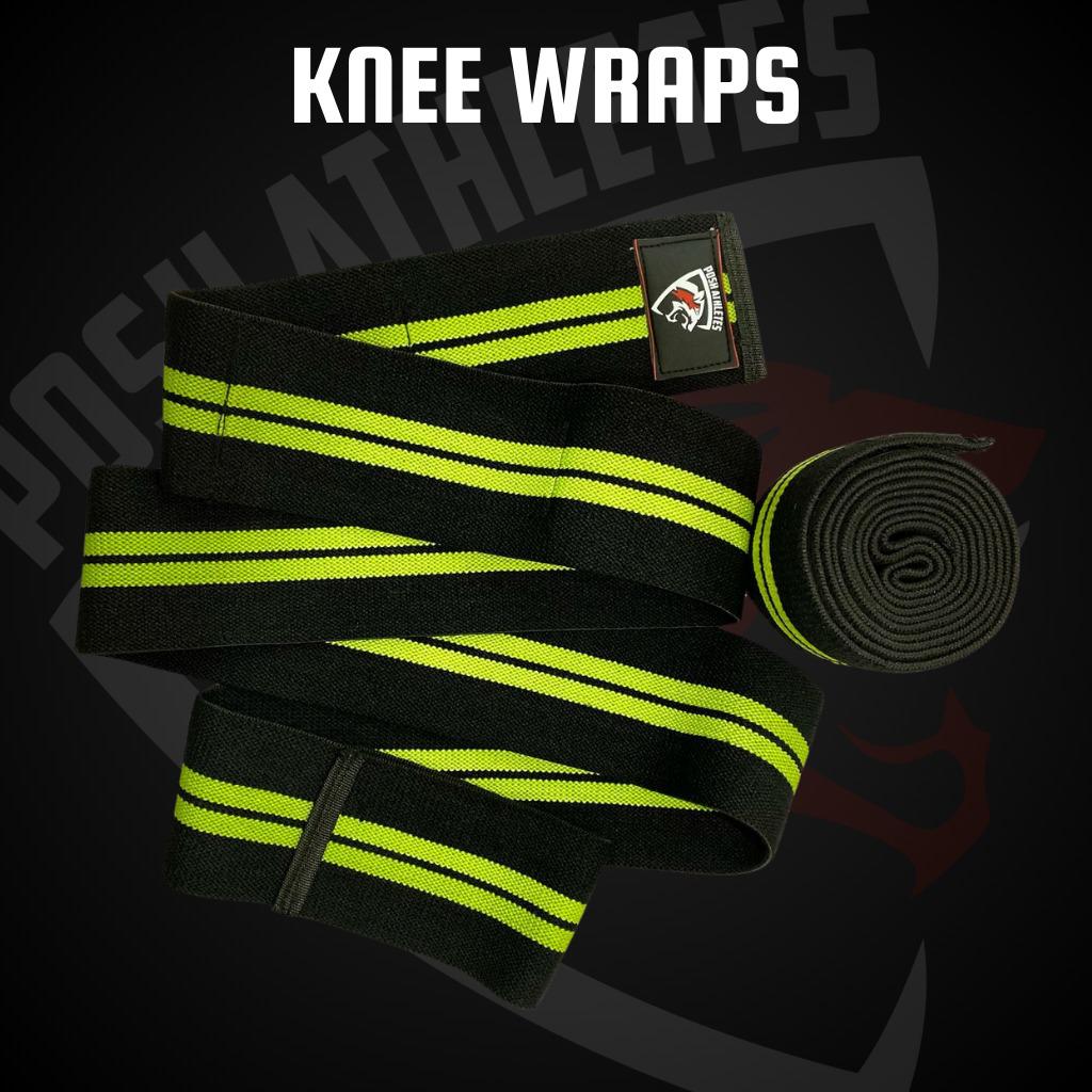 POSHGEARS Knee Wraps for Weightlifting – Heavy-Duty Compression